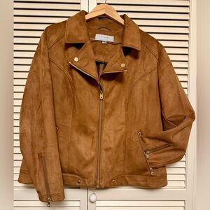 Marc New York Andrew Marc Faux Suede Moto Jacket Fall Winter Women’s Plus 3X